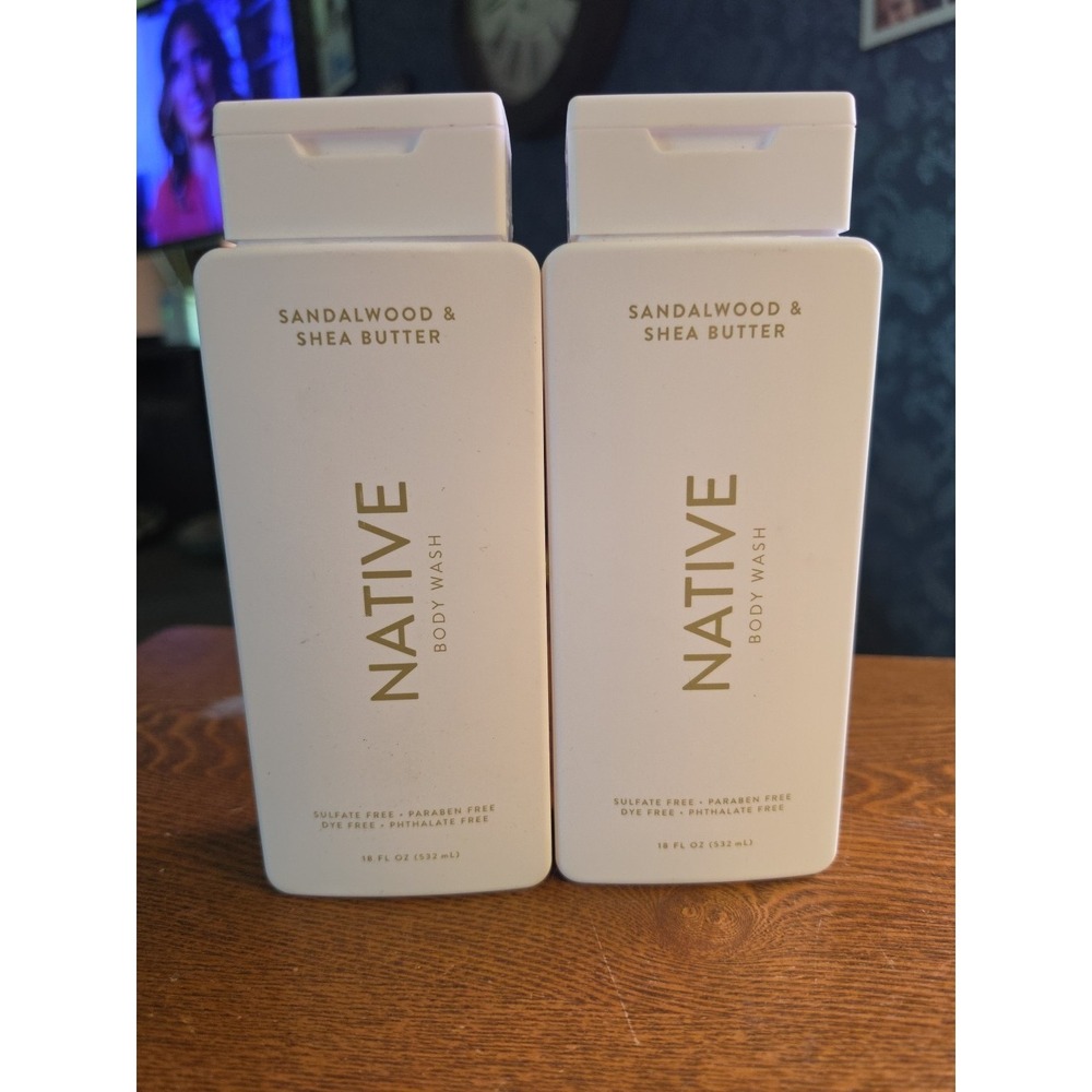 Native Sandalwood & Shea Butter Body Wash 18 oz - Pack of 2!‎
